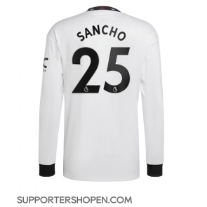 Manchester United Jadon Sancho #25 Borta Matchtröja 2022-23 Långärmad